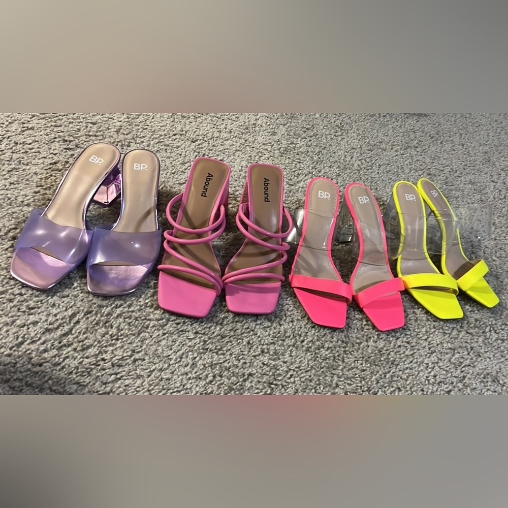 Colorful Block Heels BP and Abound Size 9